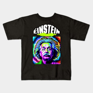 Genius Einstein - Neon Colors Kids T-Shirt